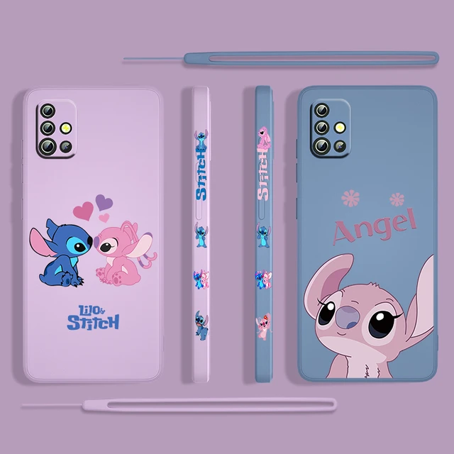 Funda para Samsung Galaxy A52 5G Oficial de Disney Angel & Stitch Beso -  Lilo & Stitch