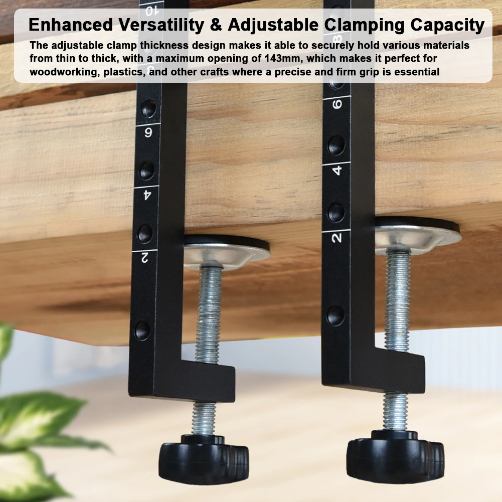G Type Adjustable Woodworking Clamp 0-14cm Elevated C-Clip Aluminum Alloy Strong