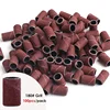 100/50pc Sanding Cap Bands For Electric Manicure Machine 180/120/80 Grit Nail Drill Grinding Bit Files Pedicure Tool 2