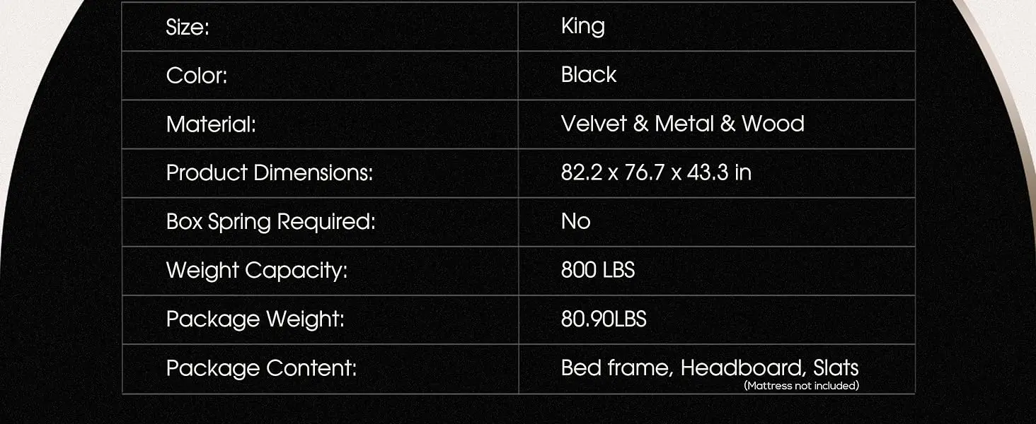 black velvet king bed frame