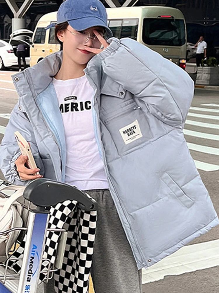 Down Padding Jackets Women Winter Warm Hooded Parkas Female Oversized Fashion Thick Coat Ladies Casual Loose Warm Puffer Jacket