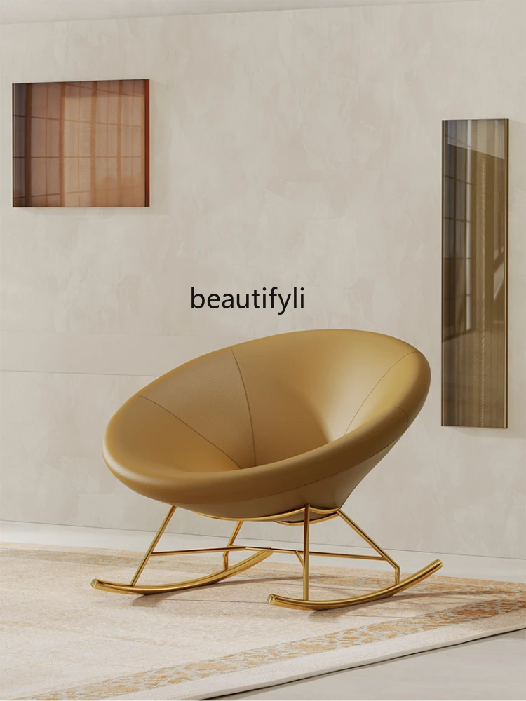 

zqBalcony Rocking Chair Modern Light Luxury Home Leisure Recliner Leisure Chair Egg Chair