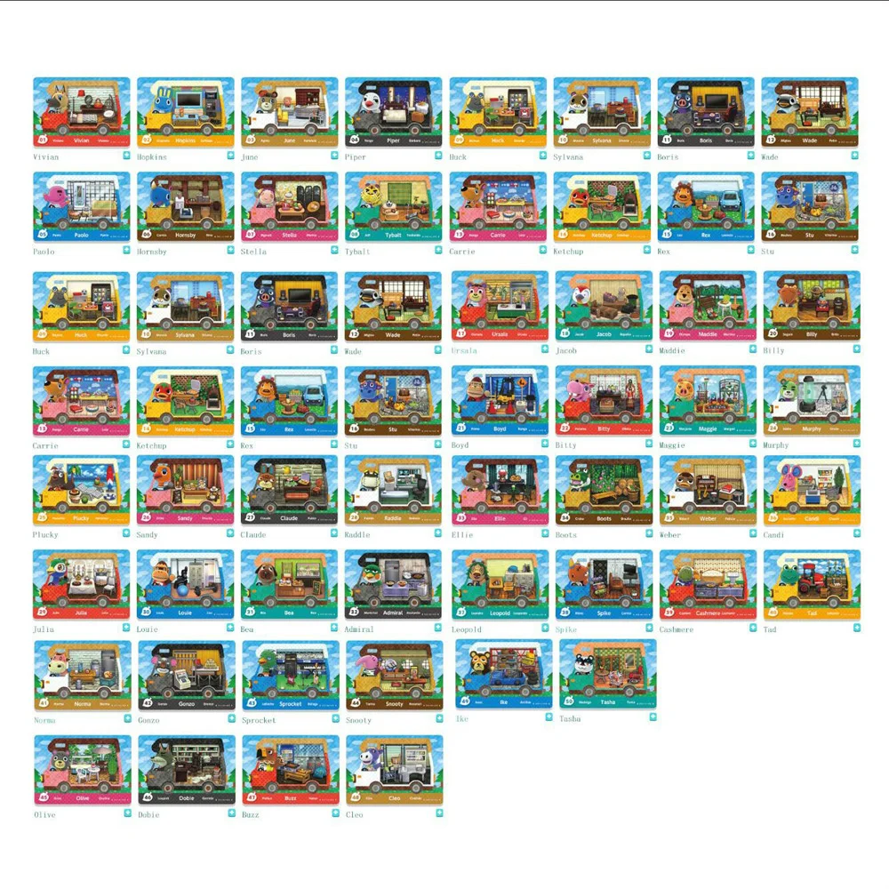 50 PCS Animal Welcome NFC RV Cards Crossing COMPLETE 1-50 Ntag215 ntag215 наклейка с цветной печатью ntag215 ярлык nfc наклейка ntag215 ярлык для tagmo