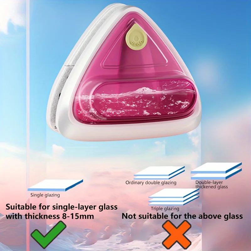 UNTIOR Double Sided Magnetic Window Cleaner Glasses Household Cleaning Windows Cleaning Tools Scraper for Glass Magnet Brush