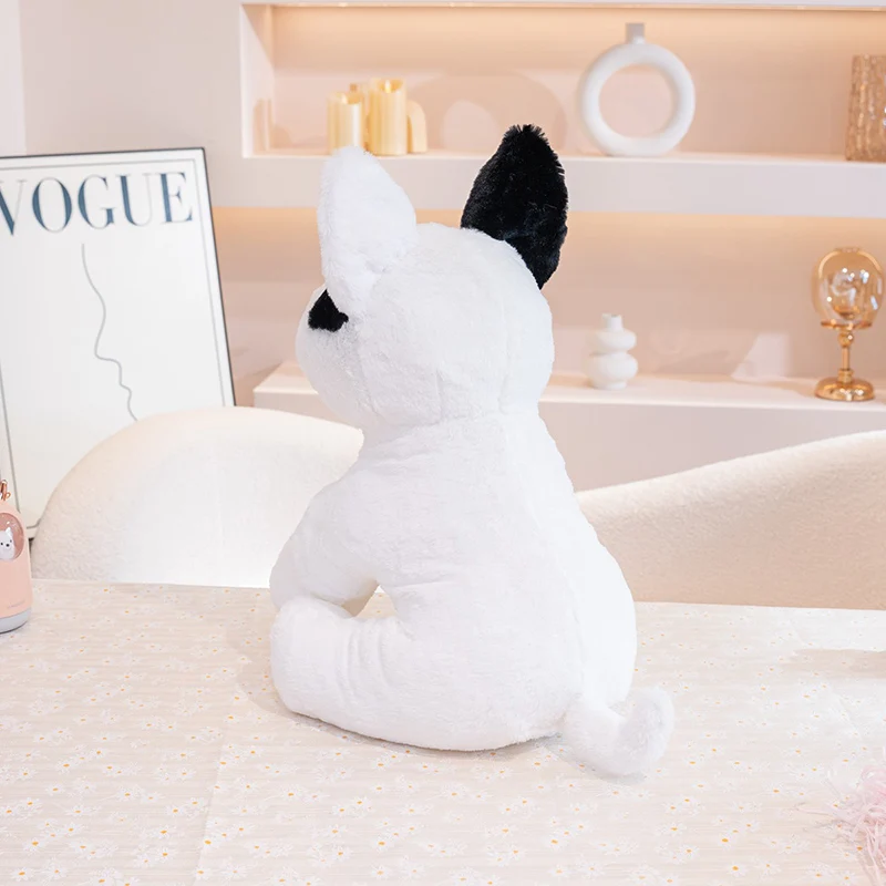 Soft Cute Bulldog Plush Toy Simulation Animal Dog Stuffed Puppy Doll Kawaii Room Decor Christmas Birthday Gift for Kids Girls