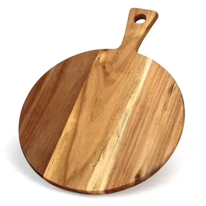 Acacia Wood Cutting Board with Handle 40x30cm Chopping Board Wooden Pizza Serving for Home Baking,Cheese,Bread,Charcuterie