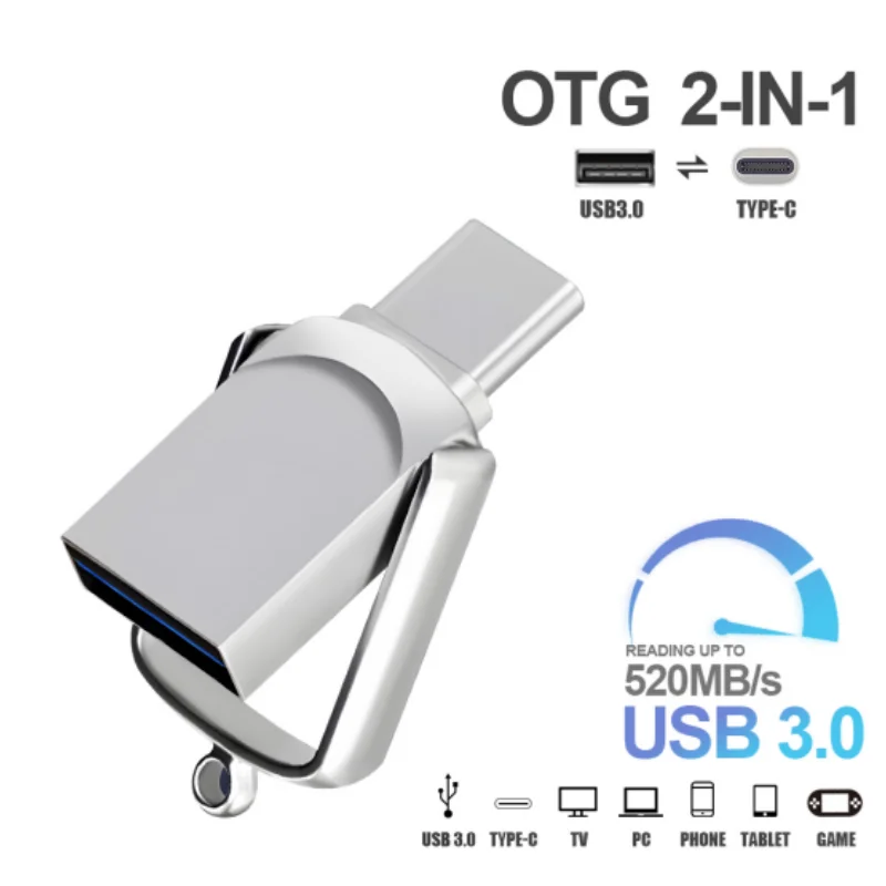 512Gb Usb 3.0 Flash Drive Interfaccia Di Tipo C Mini Pendrive 256Gb 128Gb Pendrive Di Memoria Usb Impermeabile Portatile Per Telefono/Tablet/Pc