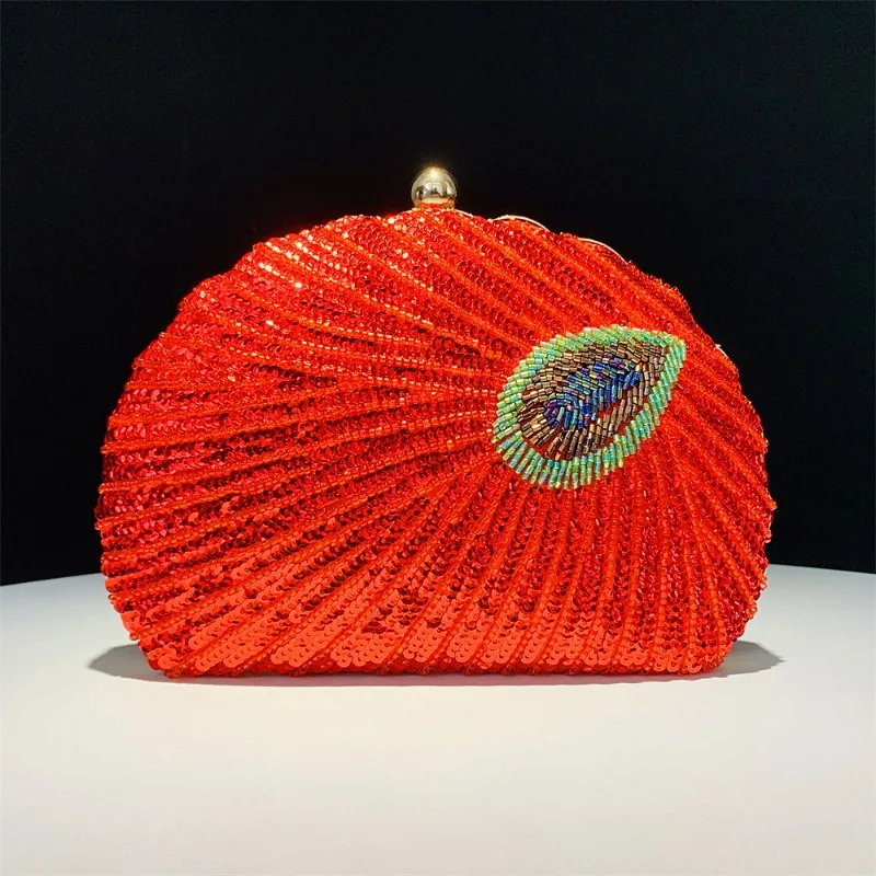 Peacock Evening Bag | Peacock Evening Bag Clutch Red Color Peacock Evening Bag | Peacock Evening Bag Clutch Red Color