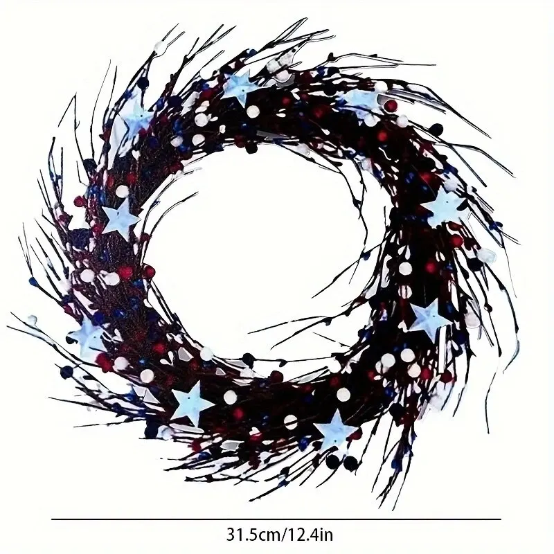 Metal Door and Window Wreath 1pc 12 Inch Door Wreath Outdoor Year round Metal Colorful Flower Front Front Wall garden art decor