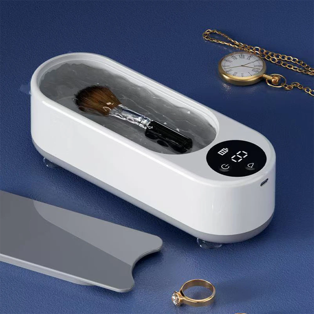 360°Deep Cleaning Ultrasonic Cleaner High Frequency Automatic Timing Cleaning Machine for Jewelry Glasses Necklaces Rechargeable