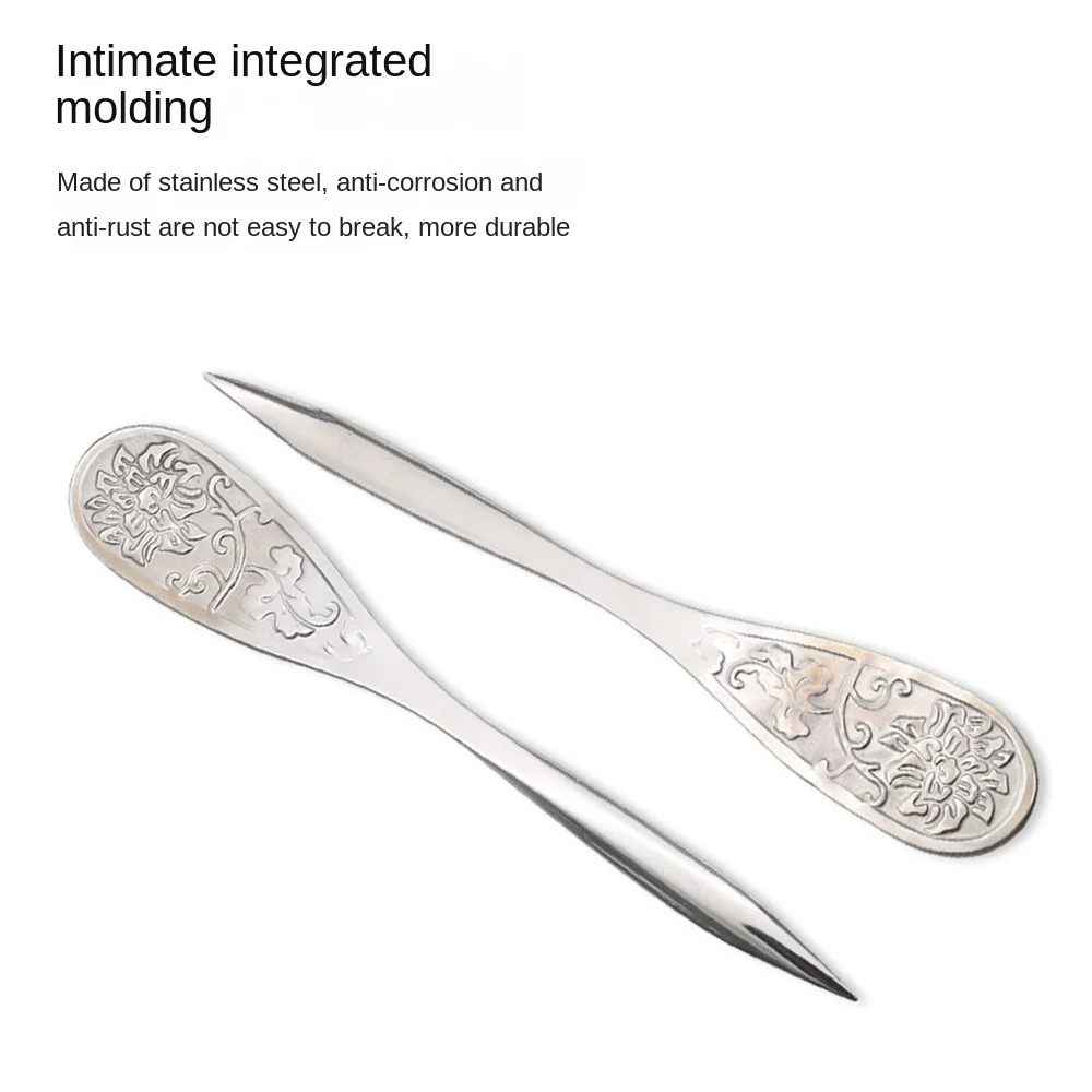Puer Tea Cake Knife Metal Household Tea Set Kitchen Accessories Pry Needle Cone For Kung Fu Teas Stainless Steel