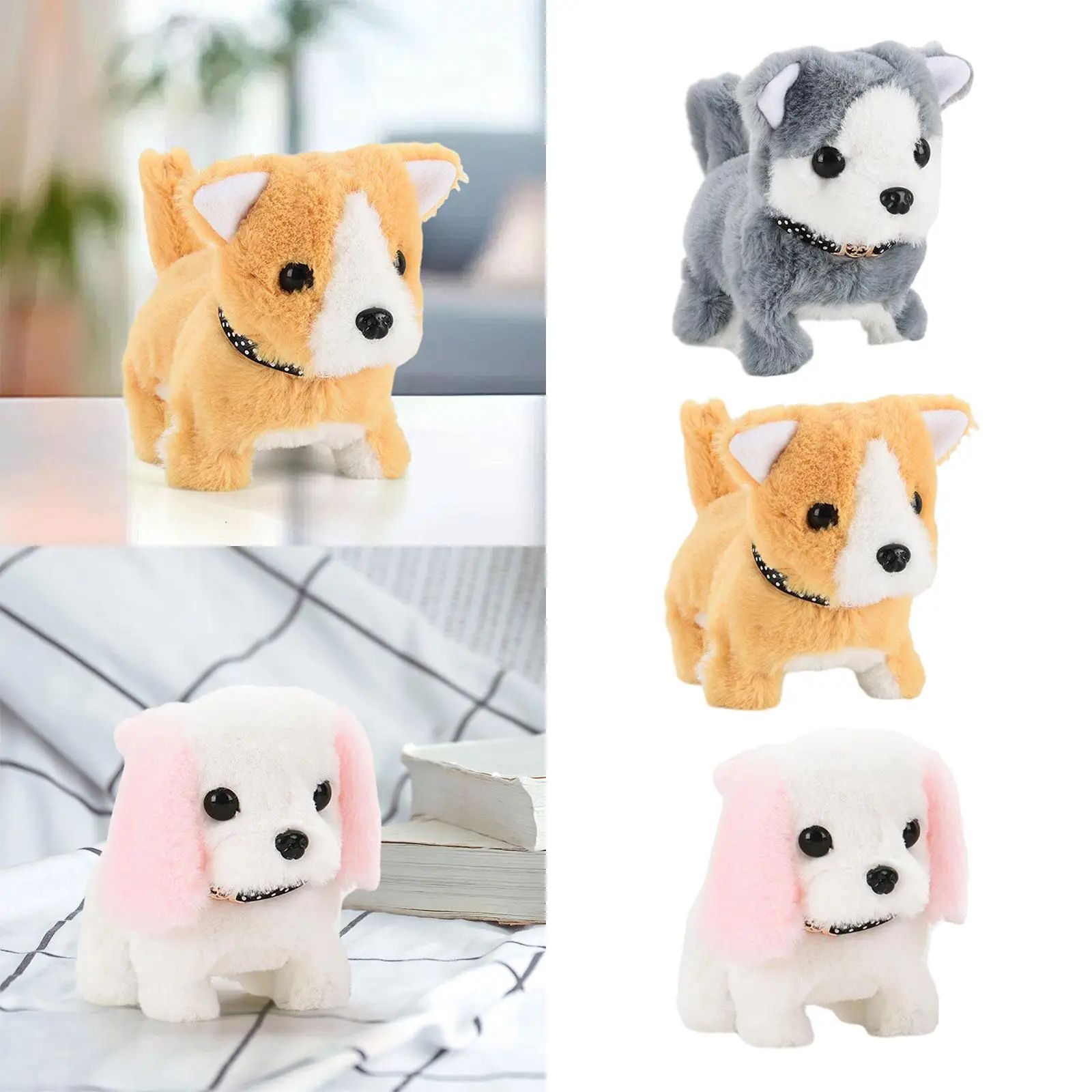 Electronic Plush Dog Toy Cute Dog Stuffed Animal for Children Birthday Gift