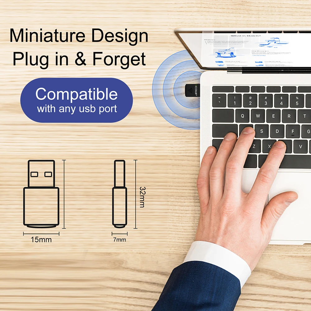 EDUP Mini WiFi USB Adapter 150Mbps WiFi Wireless Network Card Bluetooth4.0 USB2.0 Ethernet Stable Signal for PC Laptop