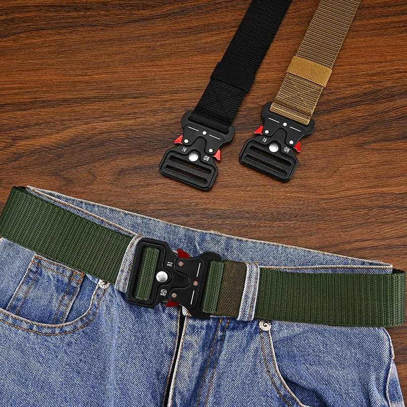 1 Stück Outdoor-Bergsteigen multifunktion ale taktische Nylon Leinwand gewebter Hosen gürtel