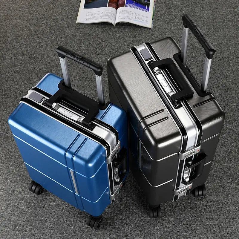 ABQP Fashion Aluminum Frame Trolley Case 20 Inch Carry-on Luggage Set 28 Inch Large Capacity Travel Suitcase maletas de viaje