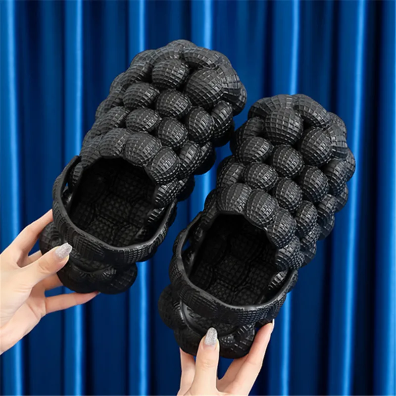 2023 Slipper Women Men EVA Cute Bubble Ball Slides Sandals Summer  Massage Outdoor Shoes Closed Toe Anti-Slip Fashion Designer