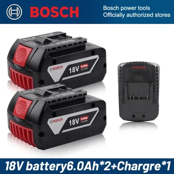 Batteria agli Ioni di Litio Bosch 18V 6.0 Ah, Originale per Sistema Professional 18V, Utensile Cordless BAT609 BAT618 GBA18V80