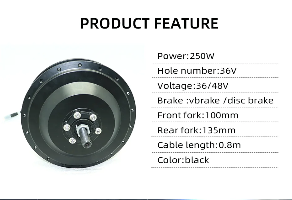 48V 1000W 20x4.0 26x4.0 Fat Tire Snow Ebike Hub Motor Rear
