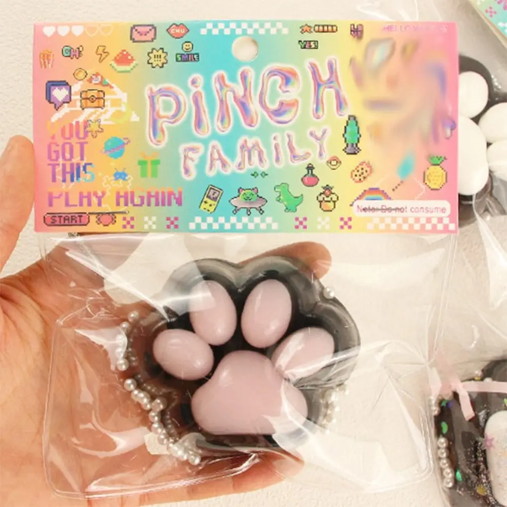 Cat Paw Mochi Taba Squishy Fidget Toy Antistress Black Cat Foot Slow Rebound Pinch Decompression Squeeze Toy Stress Relief fidget toys anti stress toy cat paw squeeze toy release pressure toy squishy toys decompression toy sensory toys stress relieving toy