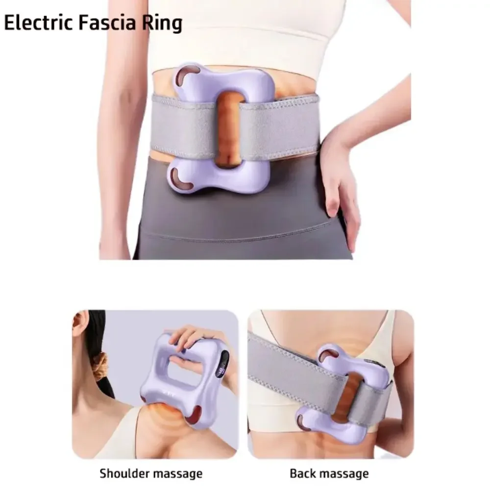 Hot Compress Electric Fascia Ring Muscle Relaxation USB Charging Waist Massager With Belt Fascia Massager Waist Abdomen Massage