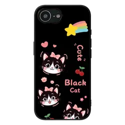 Anime Black Meow Kitten Cat Soft Phone Case for Motorola Moto G9 Power (1)