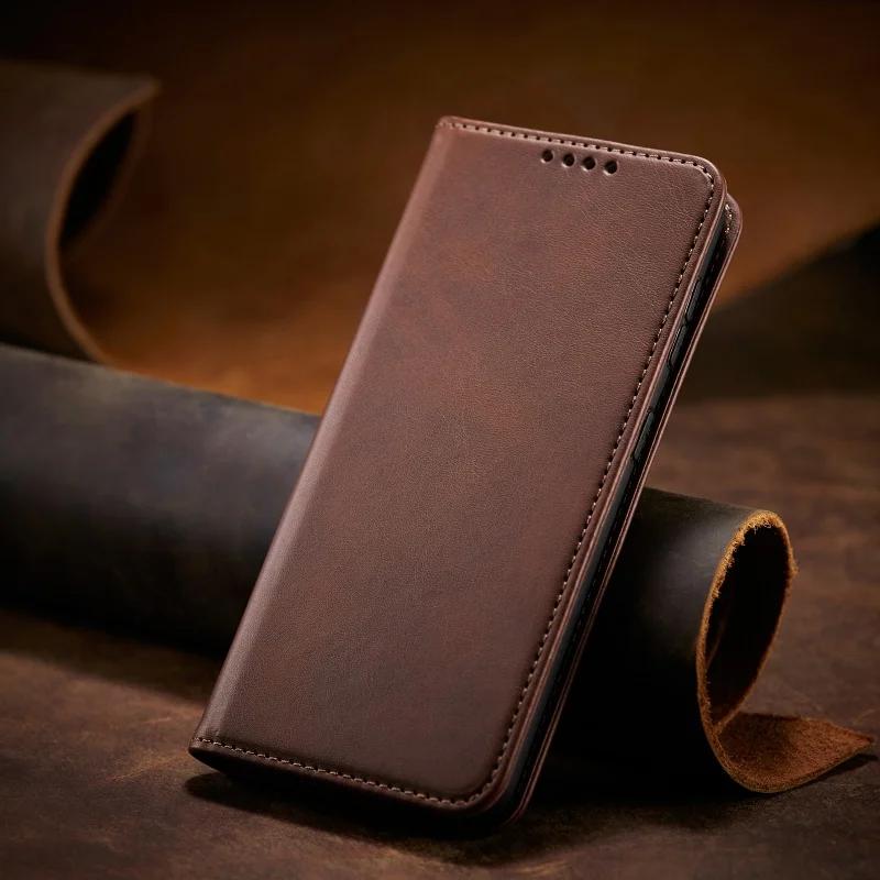 Elegant Magnetic Leather Wallet Phone Case with Card Holder