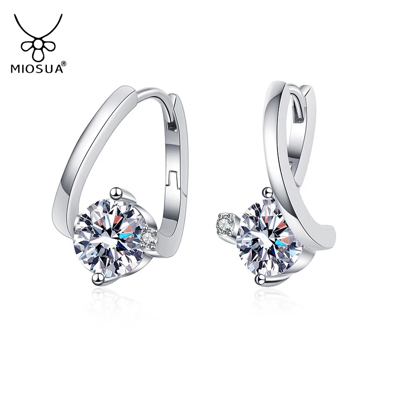 

1 Carat D Color Moissanite Stud Earrings For Women Top Quality 100% 925 Sterling Silver Sparkling Wedding Jewelry