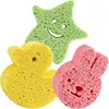 3 Pcs Children's Bath Sponge Sponges Body Wash Bathing Cute Frosted Wood Pulp Baby Shower Wood Pulp Cellulose Scrubber for Tools 1