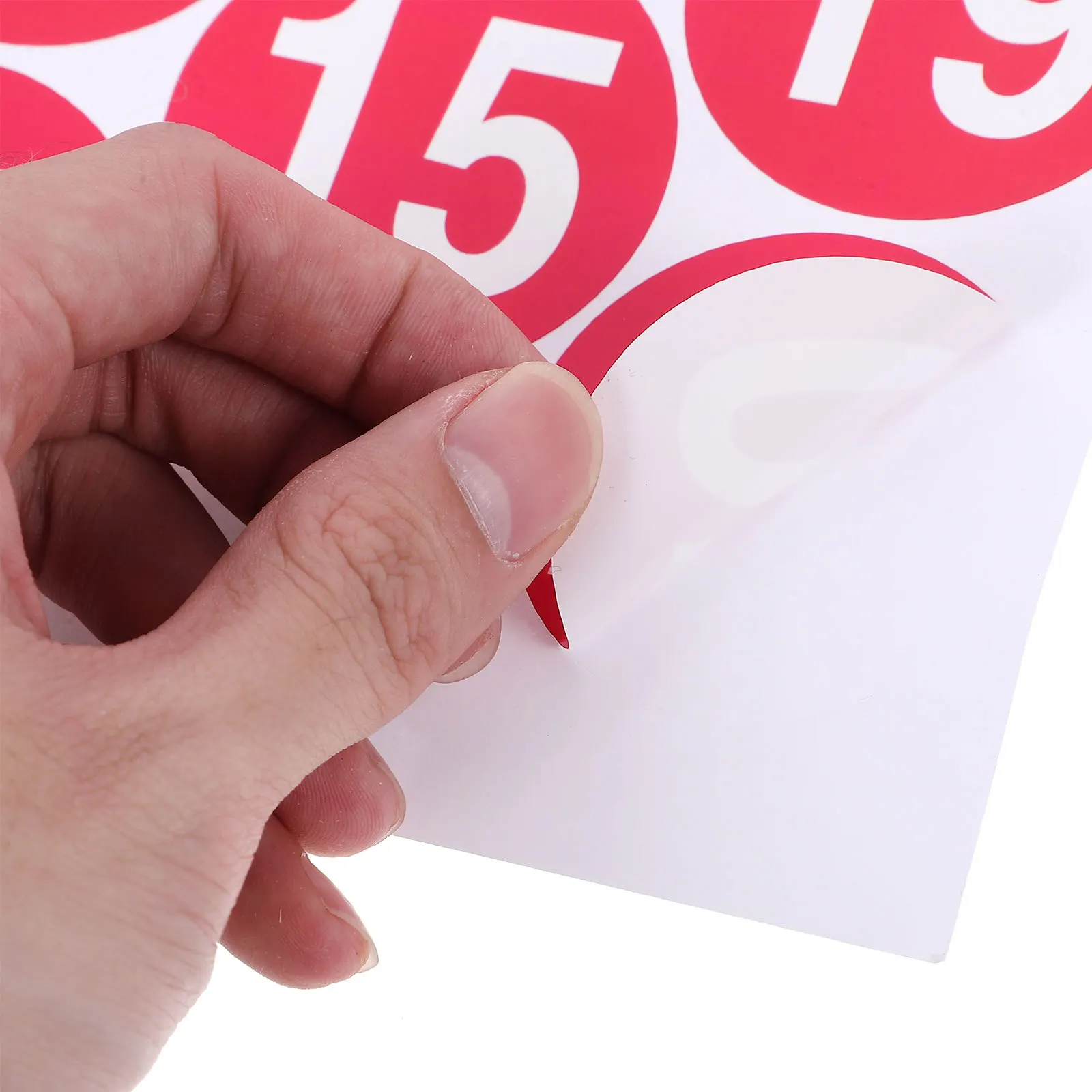 Adesivi con numeri impermeabili Etichette autoadesive rotonde per l'organizzazione domestica Cartella di file per smistamento di dimensioni di abbigliamento