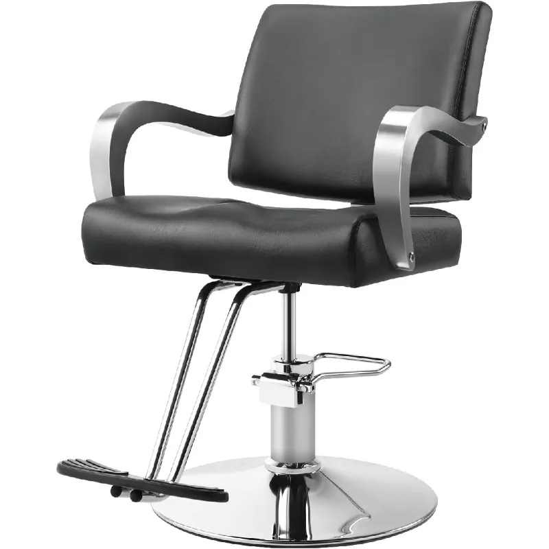 Hydraulic Barber Chair Salon Equipment: Thickened Comfortable Foam Cushion 360 Degrees Rolling Swivel Professional Barber Chair chromium kyler professional all purpose chair [2043] by puresana sealed hydraulic pump rotates 360 degrees premium vinyl se