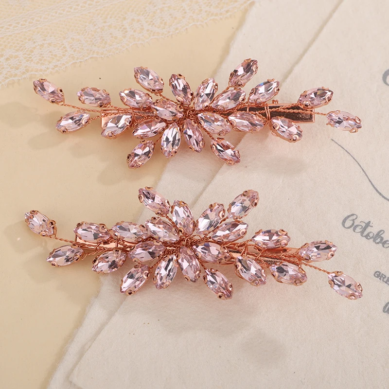 Fiori Capelli Forcine Per Capelli Da Damigella D'onore In Cristallo / Accessori Per Capelli Da Sposa Personalizzati - Italia Ciappo Capelli Fiore