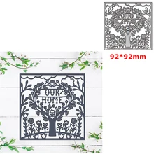 

Our Home Tree Frame Metal Cutting Dies Set DIY Scrapbooking Crafting Knife Mould Blade Punch Stencils Die Cut Mold 2022 New