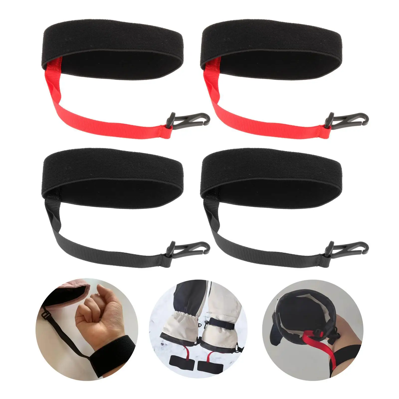 2 Pcs Elastic Ski Glove Wrist Strap Sports Glove Strap Durable Hanging Elastic