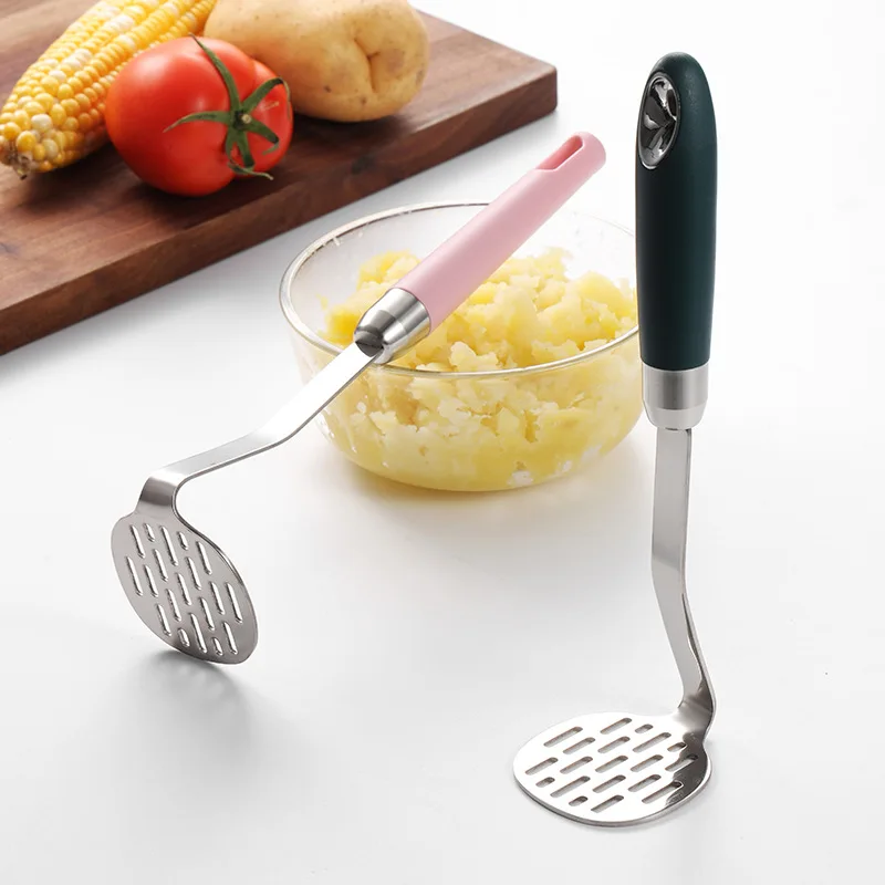 

1PC Stainless Steel Pressed Potato Masher Food Crusher Pumpkin Manual Mud Pressing Ricer Puree Juice Maker Kitchen Fruit Tools