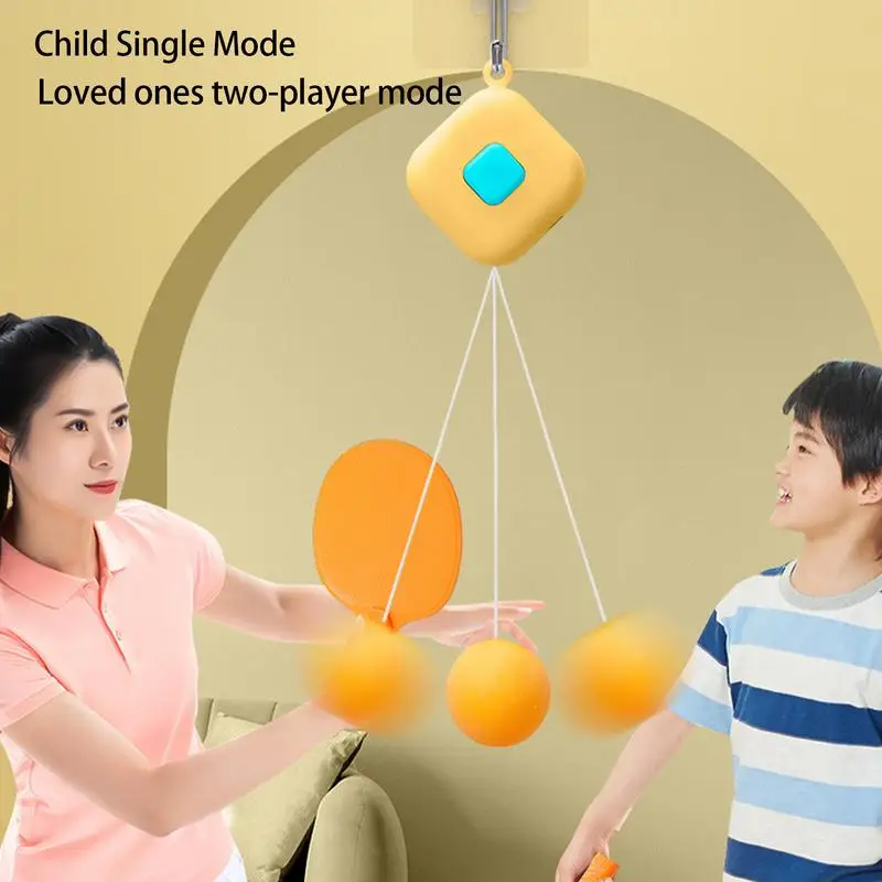 Table Tennis Trainer Kit Indoor Kids Door Pong Game Portable Workout Set Children Door Pong Game For Improves Reaction Speed