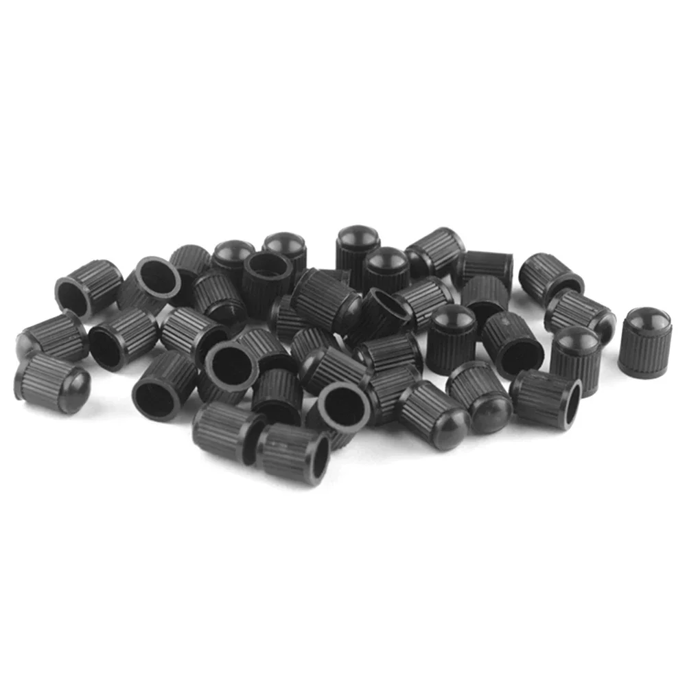 10-200pcs Car Bicycle Tire Valve Cover Dust Outdoor Anti-resistance Plastic Valve Stem Repairing Elements Cover with Seal Ring