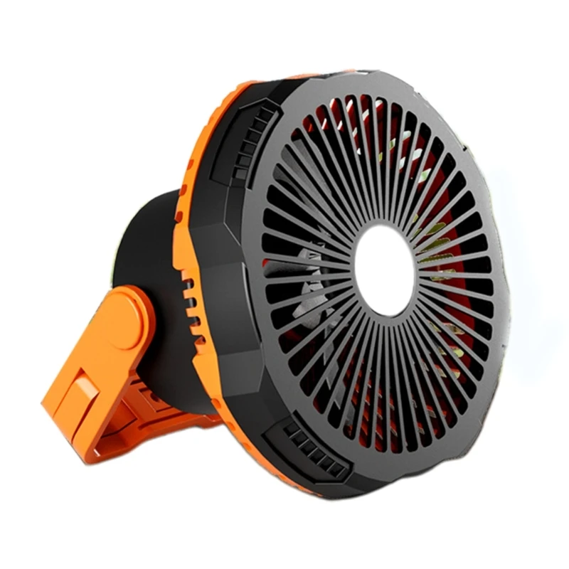

Camping Fan with LED Light 4000mAh USB Rechargeable Fan Use As D5QD