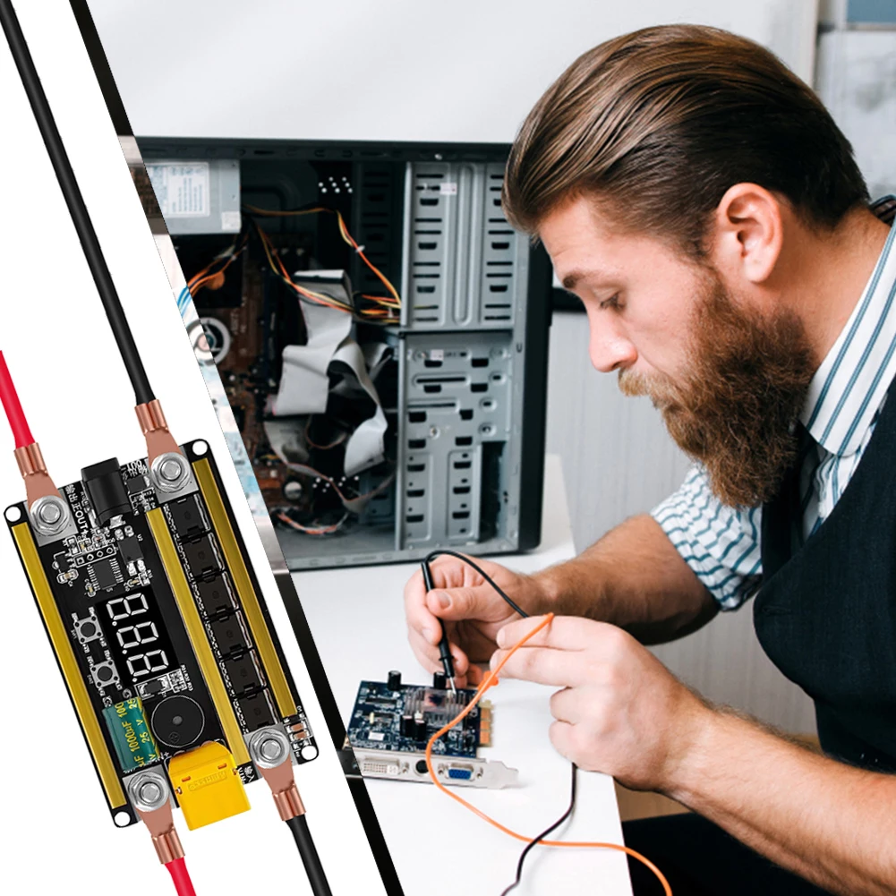 GX591 Welding Machine Control Board with Automatically Trigger Welding 12V Welding Circuit Board 18650 Battery Spot Welding Tool 2