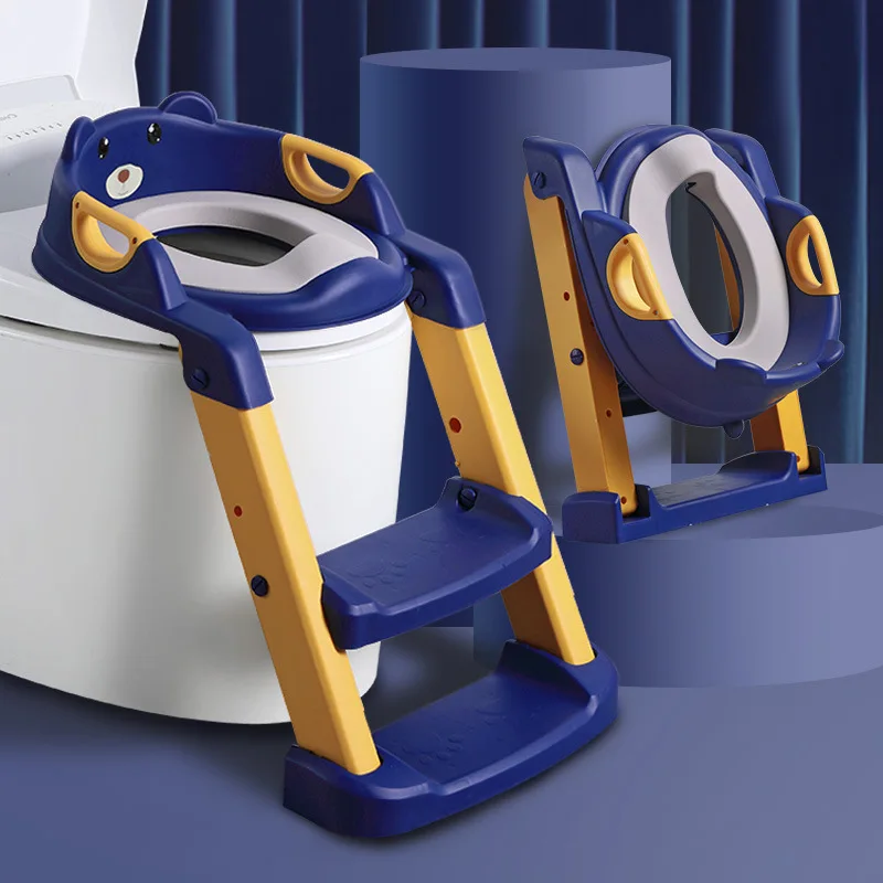 調節可能なはしご付きベビートイレ子供用トイレトレーニングシート折りたたみ式トレーニングシート