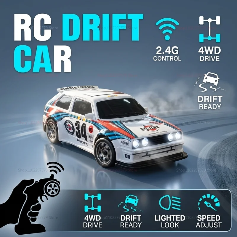 Voiture RC Drift KF34 1:43 4x4 - Contrôle Précis 2.4GHz