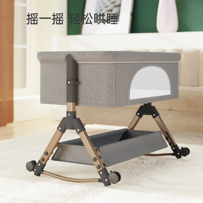 سرير أطفال حديثي الولادة سرير صغير الربط سرير كبير...