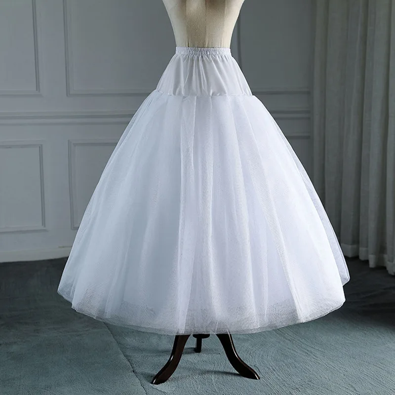 Petticoat Skirt Petticoat Underskirt Wedding Underskirt Wedding Petticoat White Tulle Petticoat A Line Style Wedding Dress 4-8 Layers No Hoops Bridal Wedding Accessories Long Petticoats Underskirt