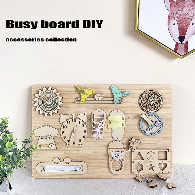 1/3PC Kid Busy Board Parts Montessori DIY Accessoires Baby Early Educational Learning Skill Sensory Activity Board Cognition Toy 2