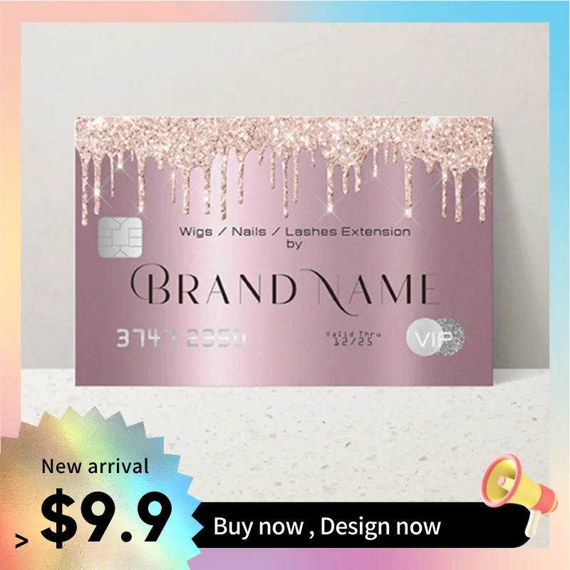 200pcs Glitter Golden Own Design Paper Loyalty Cards for Business Packing Professional Printer For Your Order Beauty Girl For custom cards,business cards,photo cards