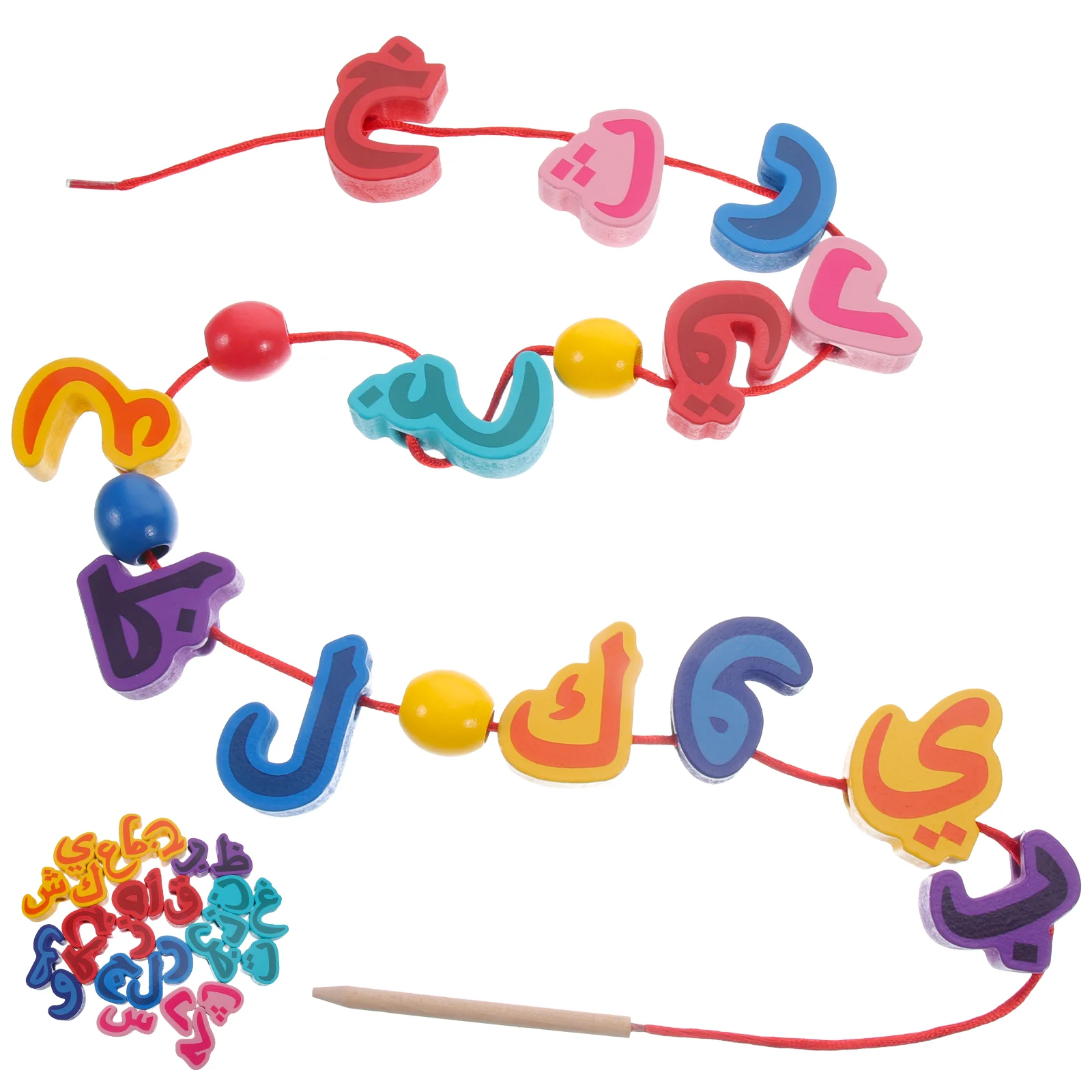 

Toy Arabic Alphabet Bead Game Matching Learning Blocks Baby Puzzle Toys Wood Preschool