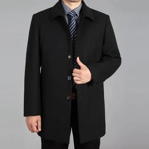 남성용 부티크 모직 코트, 하이 퀄리티 트렌치의 레저 혼방 재킷, M-4XL, 가을 및 겨울 스타일, 신상 4