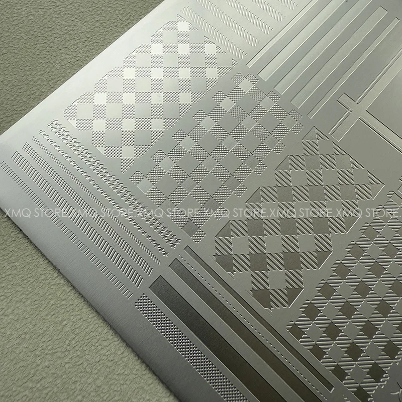 XMQ 네일 아트 스탬핑 플레이트 체크 템플릿 꽃 이미지 플레이트