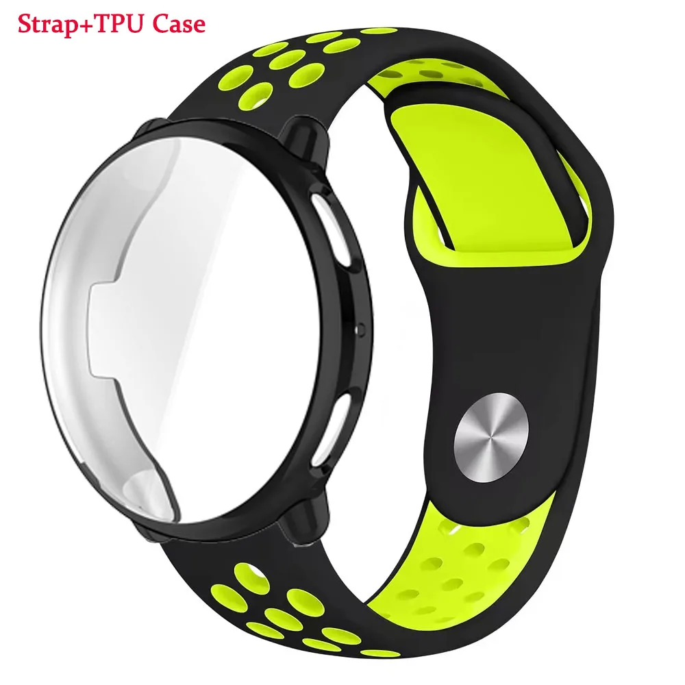 Silicone Breathable Strap with Screen Protective Cover and Wristband