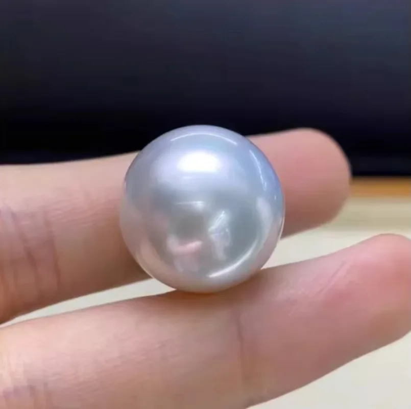 Huge 14-15mm Natural Sea Genuine White Loose Pearl Undrilled Genuine Cultured Pearl Making Pendnat Earring Rings
