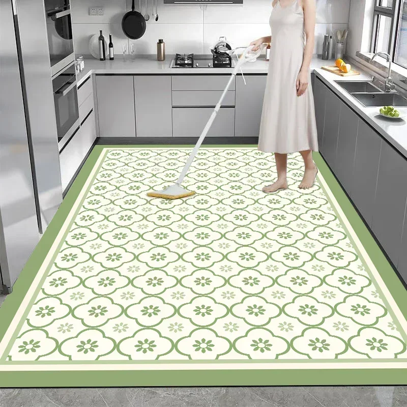 Kitchen Floor Mat Anti-slip Oil-proof Pvc Waterproof Carpet Wipeable Dirt-resistant Foot Mats Large Area Rug Alfombra De Cocina 3